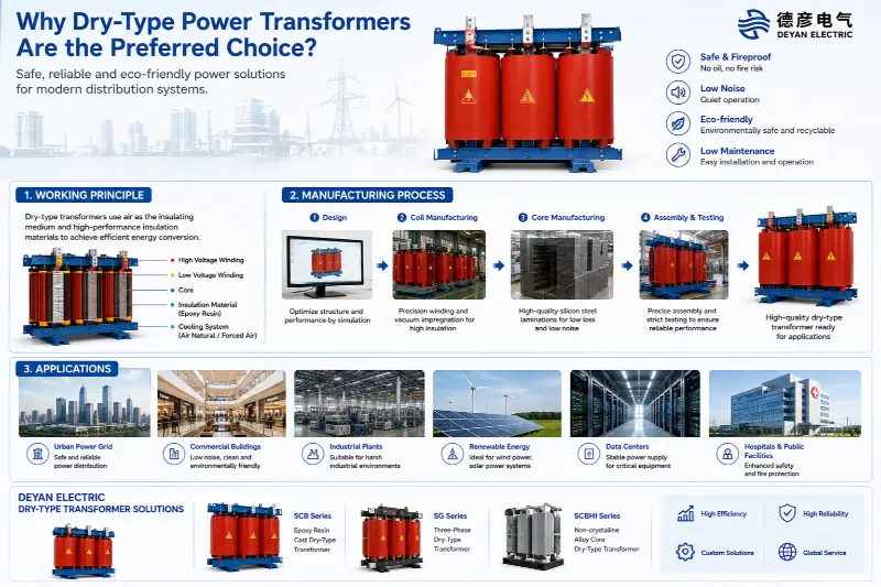 Por que os transformadores de potência do tipo seco se tornaram os novos favoritos nos modernos sistemas de distribuição de energia?