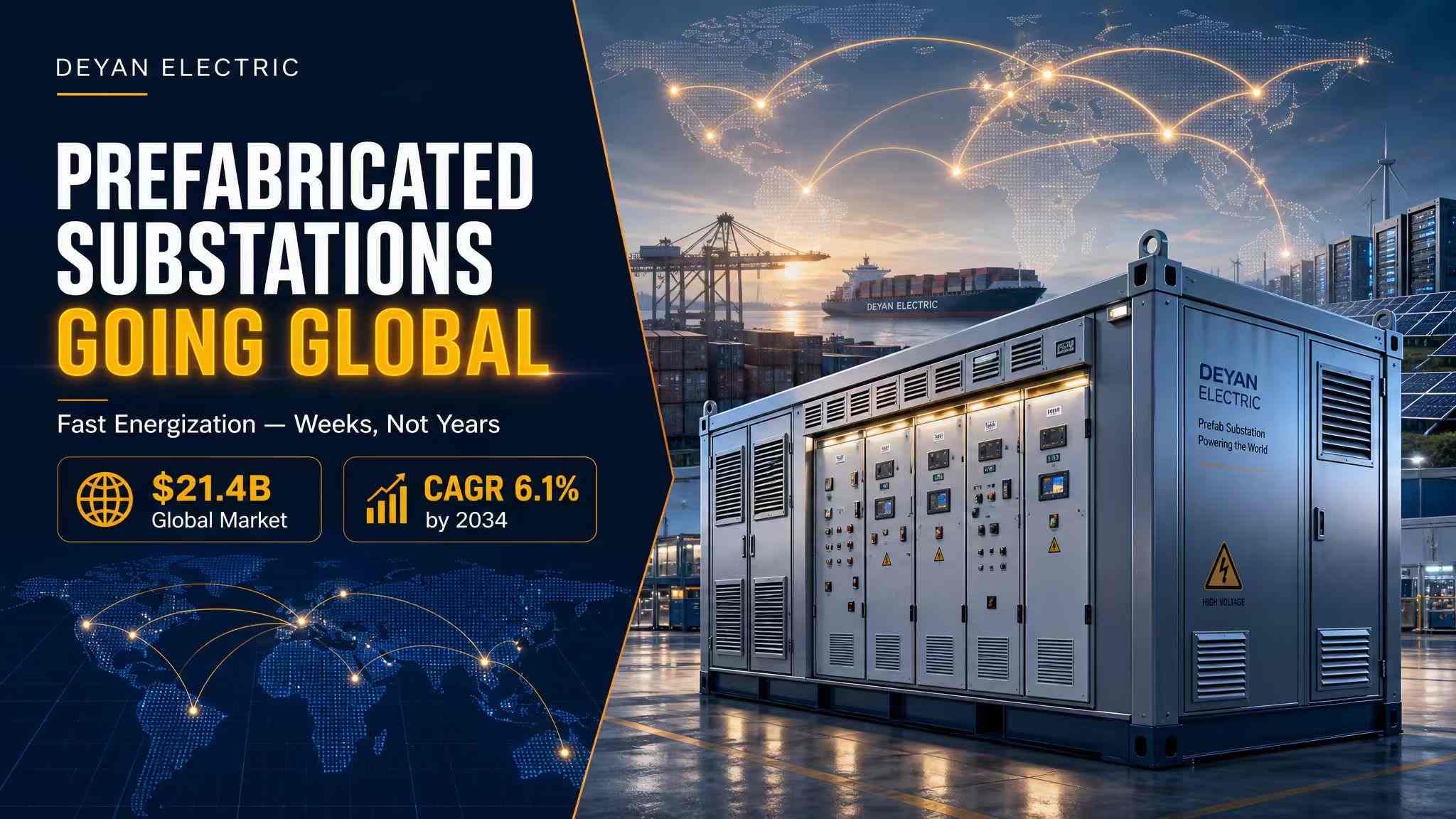 Subestações pré-fabricadas se tornando globais: por que empreiteiros de EPC e data centers de IA no exterior estão correndo para fazer pedidos